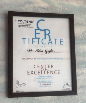 Dr. Neha Gupta - Post Graduate Specialization Certificate (MDS)